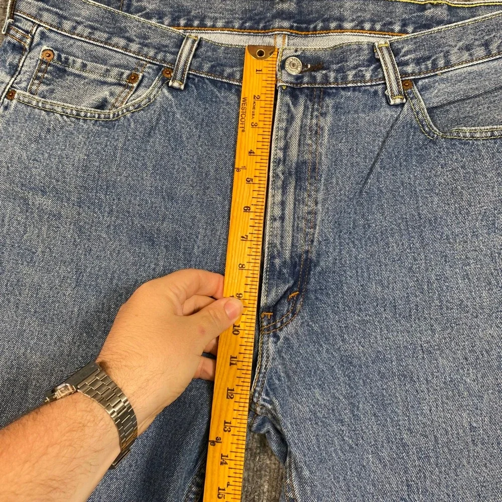 Levis 505 Regular Fit Mens Jeans 40x30 Medium Wash Blue‎ Straight Leg Denim